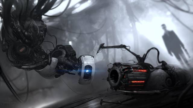 GLaDOS, G-Man и гравипушка